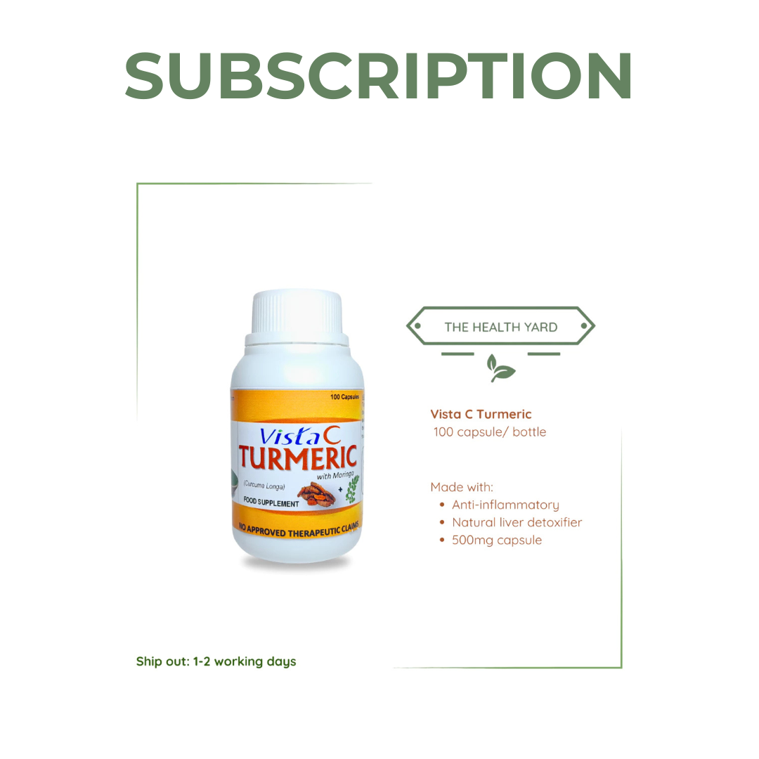 SUBSCRIPTION | Vista C -Turmeric with Moringa 100 capsules | The Health Yard